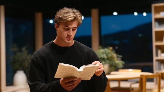 1_A director reviewing a script in a rehearsal space