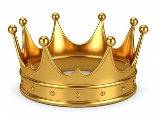 Golden crown on a white background