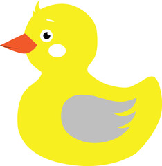 yellow rubber duck isolated on white