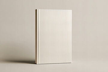 Blank white book mockup. Presentation or publication of a book in a publication