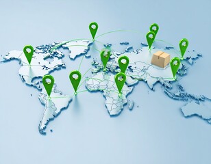 Global shipping network map