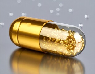 Golden pill capsule