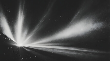 Grunge overlay effect with scratch and dust on black background, retro noisy grain dust texture for film or photo overlay effect, light burst flare with vintage cinematic distressed noise