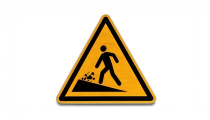 Cautionary sign about falling debris