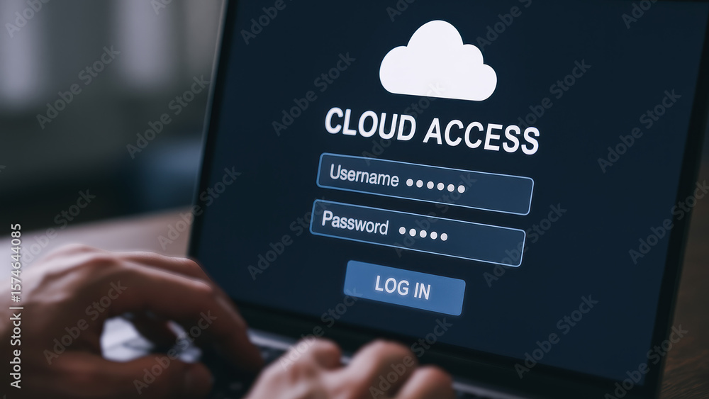 Poster secure digital access enables protection and interaction with cloud technology through credential in
