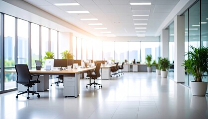 Modern office space with city view
