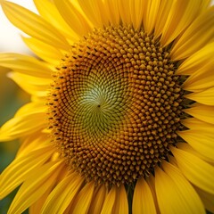 Naklejka premium Macro Sunflower Seed Head