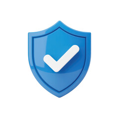 PNG  blue shield with white checkmark,shield icon,secure icon,antivirus icon,cybersecurity icon
