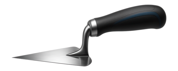 Precision jointing trowel with a narrow tip for detailed craftsmanship.