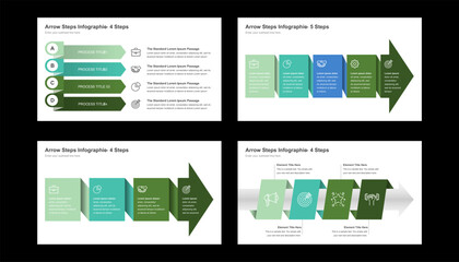 Arrow Steps Infographic 5 Step Process Visualization