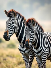 Fototapeta premium zebra eating grass