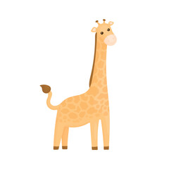 Naklejka premium Cute Giraffe. African Animals. Illustrations for Kids