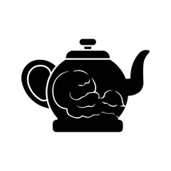 Fototapeta premium teapot icon white on background