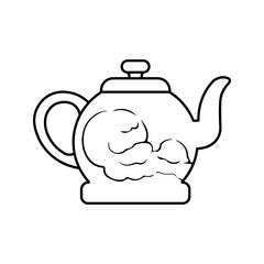  teapot icon white on background