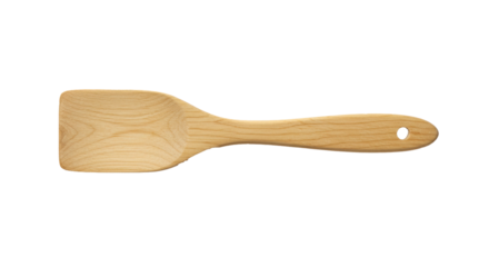 Wooden Spatula with Hole Light Wood Grain Kitchen Utensil.