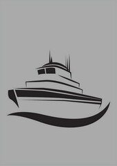 Fototapeta premium yacht icon vector illustration