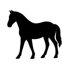 Obraz premium Elegant Horse Silhouette Vector Illustration