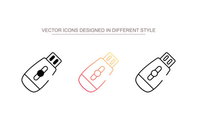 Usb icon design with white background stock illustration