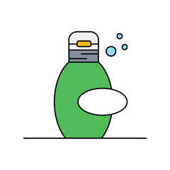 shampoo color line icon with white background vector stock illustration