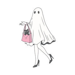Retro Halloween Design design vector ghost
