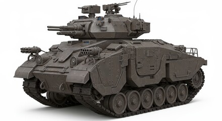 Futuristic Armored Fighting Vehicle: Military Tank Render