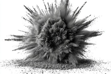 Mysterious Black and White Dense Dust Plume