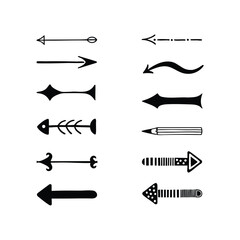 Whimsical Hand drawn Arrow Icons Collection
