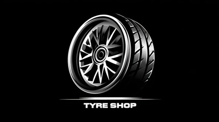 High quality photo of high quality photo of tyre Shop Logo Design. Tyres wheel business branding, tyre logo shop icons, tire icons, car tire simple icon.
