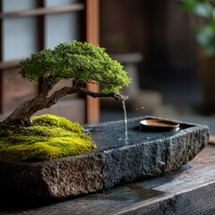 Water and Nature in Bonsai Display