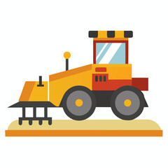 Heavy Plow Silhouette Vector