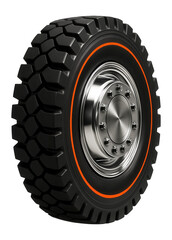 Dual mining truck wheel with large diameter and durable rubber compound