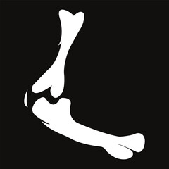Bone health logo simple illustration silhouette template vector design