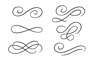 Elegant and intricate line swirls designed for decorative purposes and artistic expression