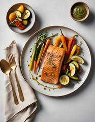 grilled salmon steak