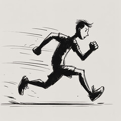 vector illustration of a running man