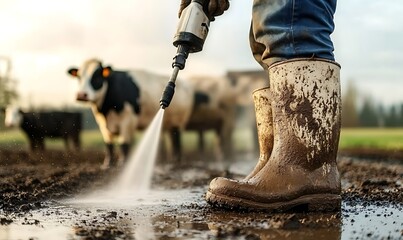 Boots in Mud, Built by the Land A Farmer’s Path, Honest and Real Washing Off the Day’s Hard Work
Where Labor Meets Life on the Farm