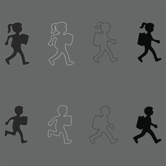 School kid vector illustration