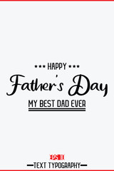 Happy Father's Day Modern Handwritten Text Vertical Template