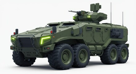 Military Armored Vehicle: 6x6 Combat Machine Design