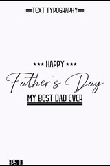 Stylish Text Lettering Design Of Happy Father's Day Vertical Template