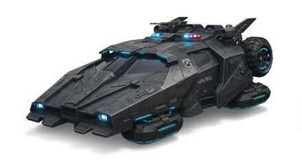 Futuristic Police Vehicle: High-Tech Enforcement