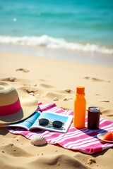 sun glasses on the beach