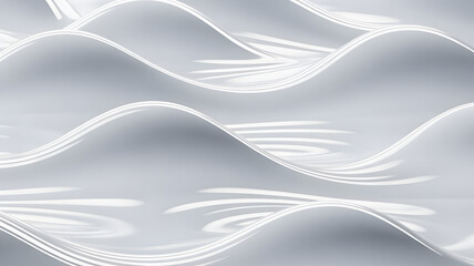 White abstract waves create a smooth, elegant background pattern