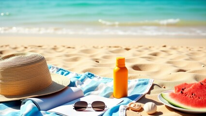 summer beach scene