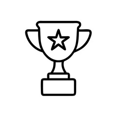 Trophy award icon vector, winning achievement symbol, champion prize, success and victory cup