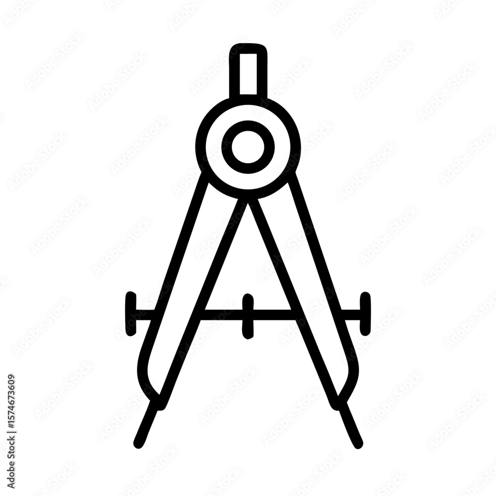 Poster find a compass drawing tool for geometry and technical drawing with precise measurements