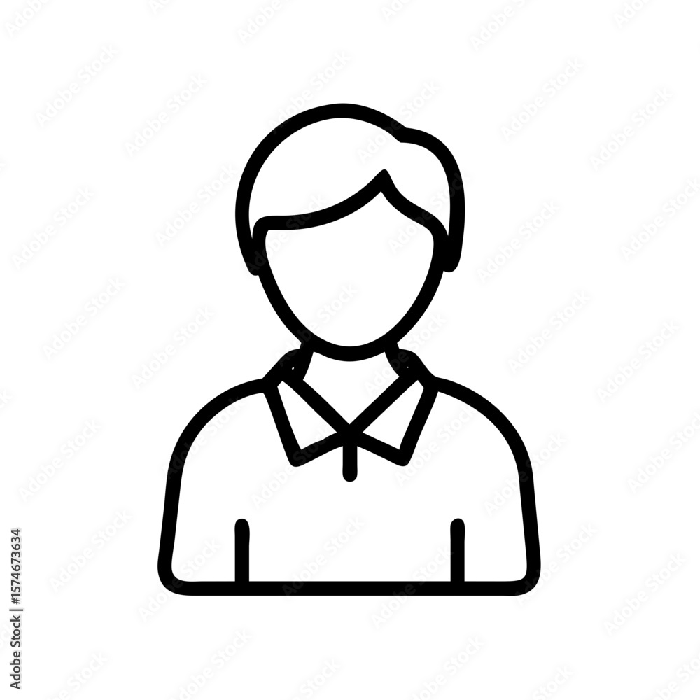 Poster vector illustration of a man avatar icon profile picture user interface element design art