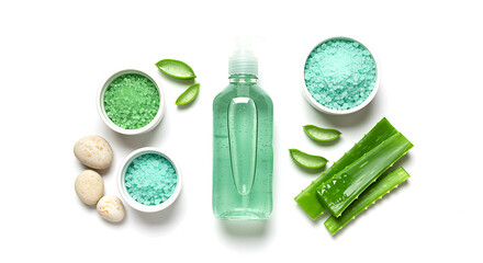 Aloe Vera Spa Products With Smooth Stones bath salts
