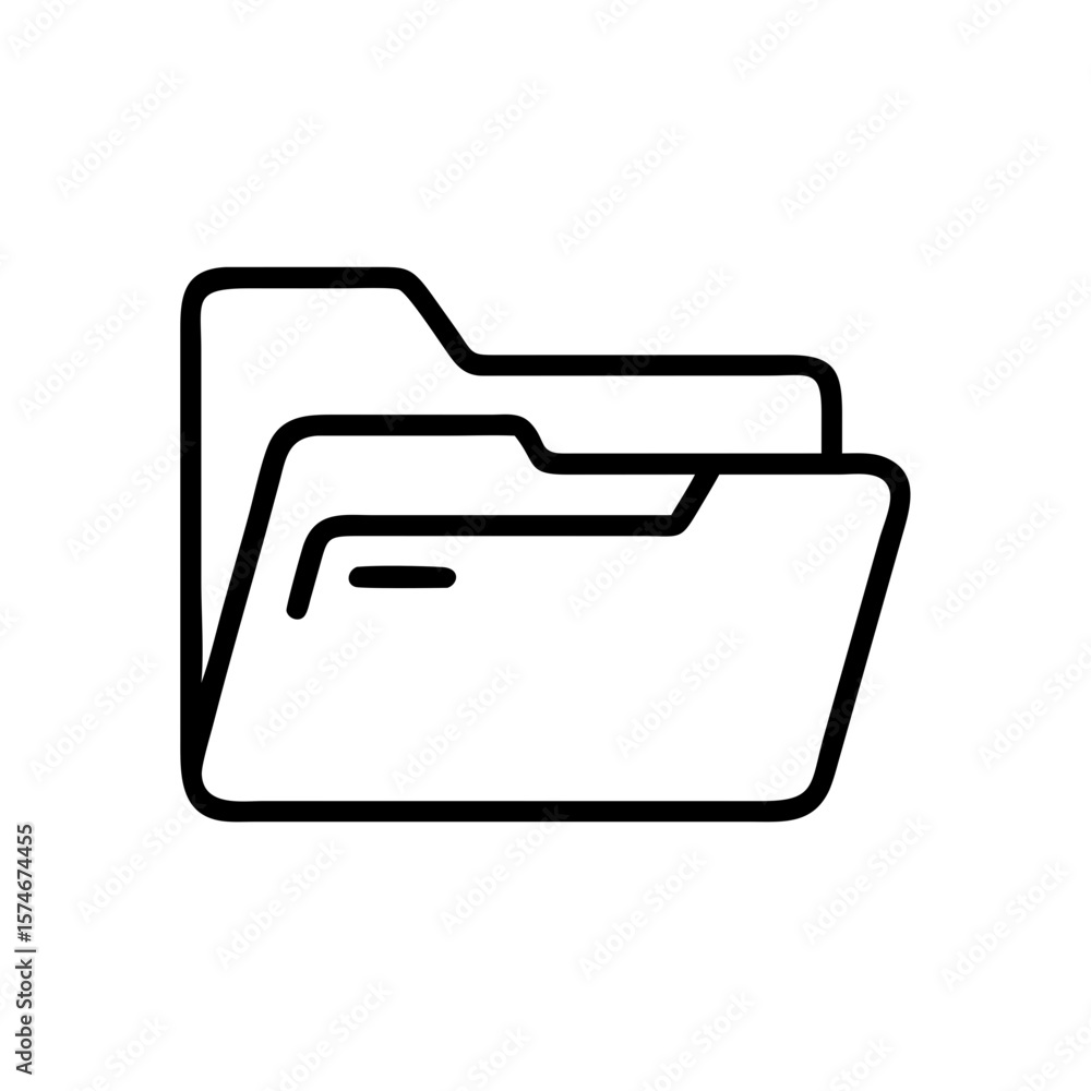 Poster download folder icon vector illustration for file management and data organization design needs