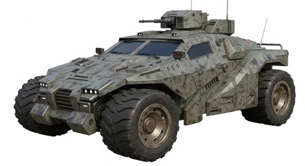 Military Armored Vehicle: Futuristic Design